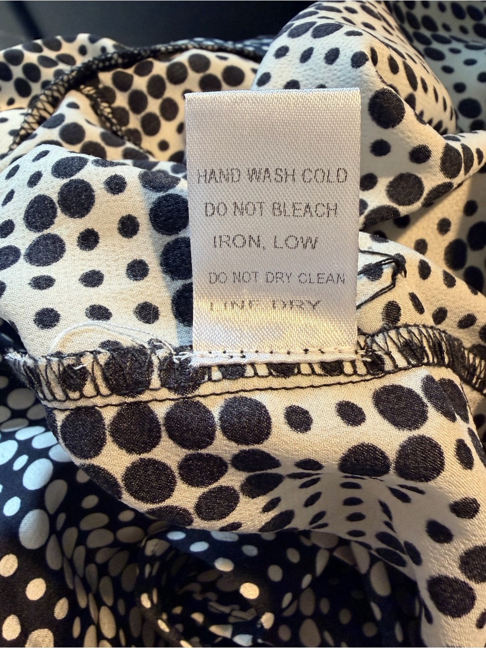 Womens Black & Cream Polka Dot Ruffle Midi Skirt. Size Large - Picture 5 of 5
